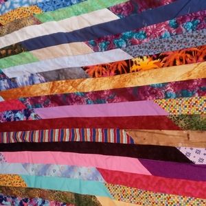 New handmade patchwork small quilt 40x46"